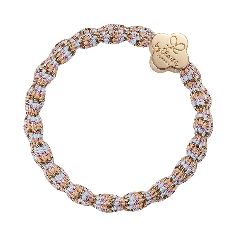 By Eloise Bangle Band - Metallic Beach Gold Quatrefoil